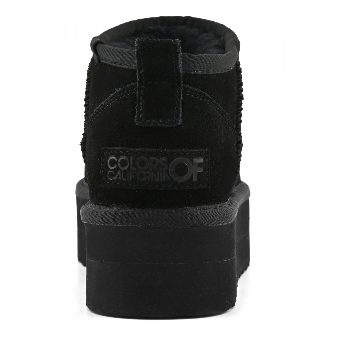 Bottines plateforme en cuir suédé