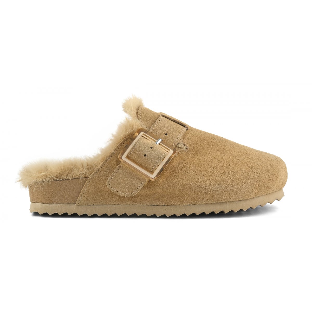 Sabots en cuir avec doublure en fourrure