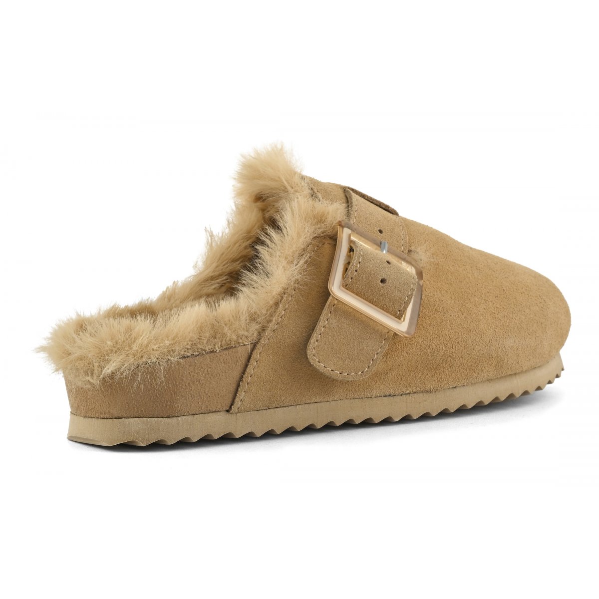 Sabots en cuir avec doublure en fourrure