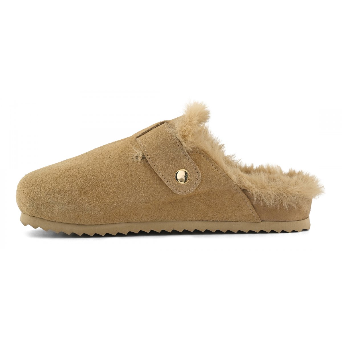 Sabots en cuir avec doublure en fourrure