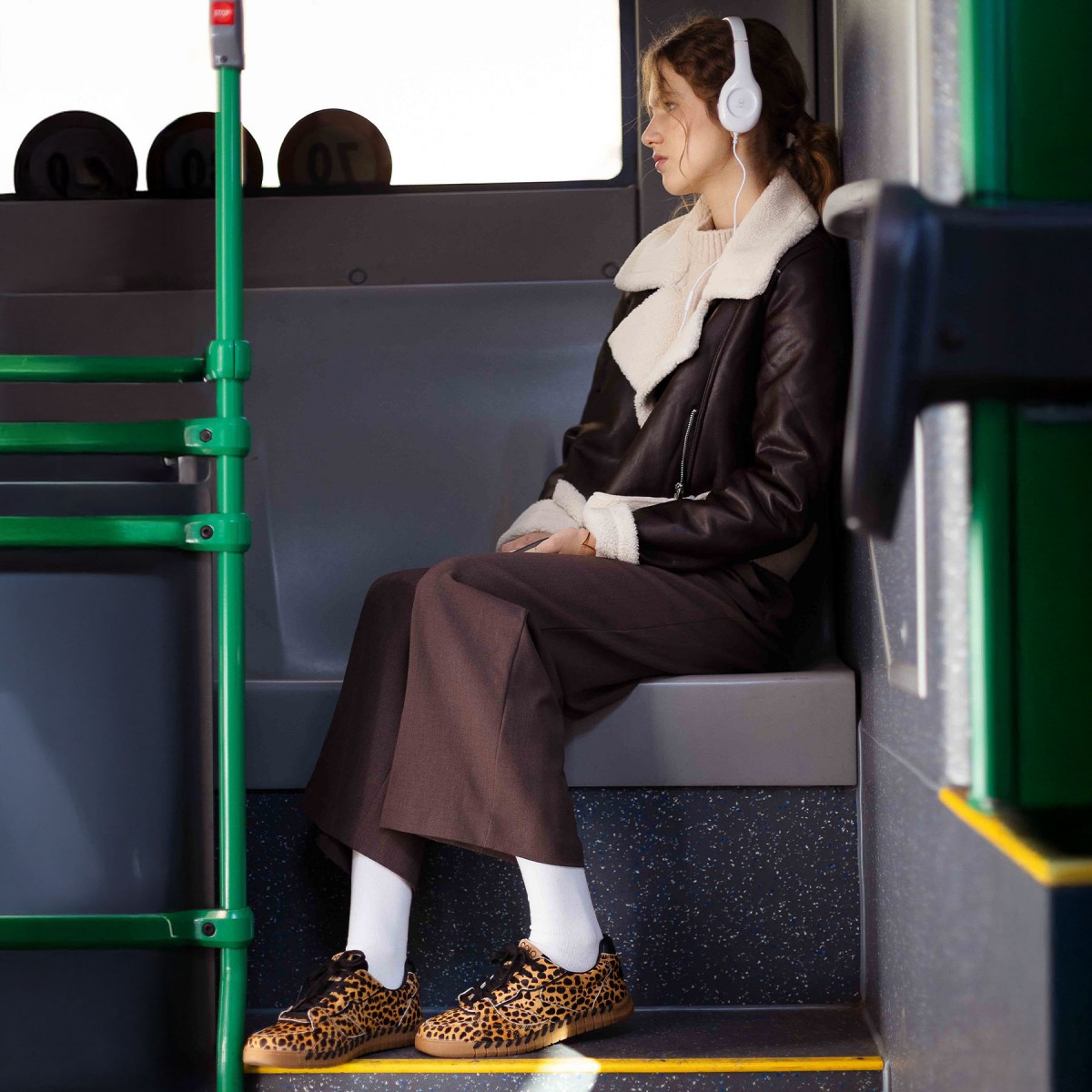 Baskets en cuir de vache