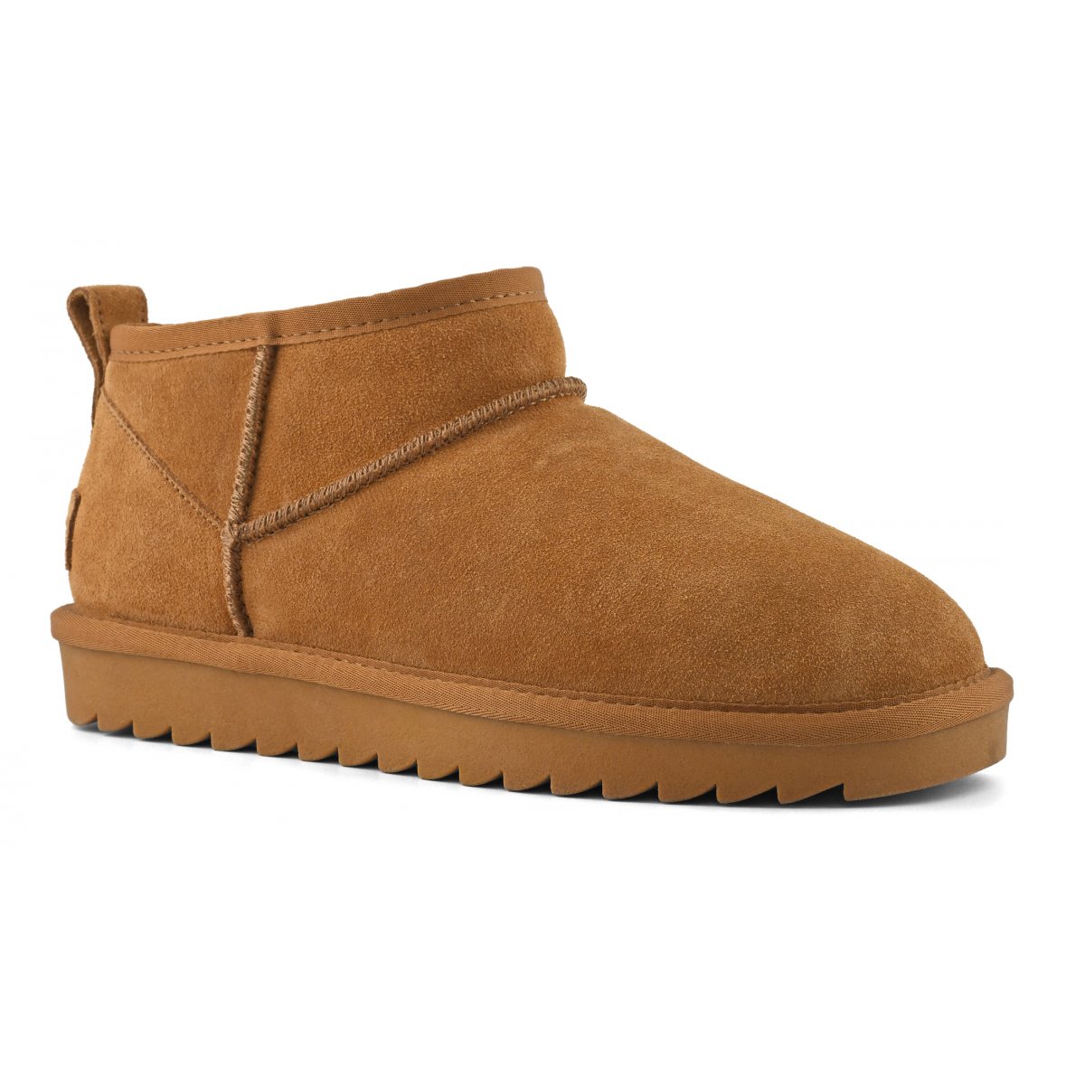 Bottines basses en cuir suédé