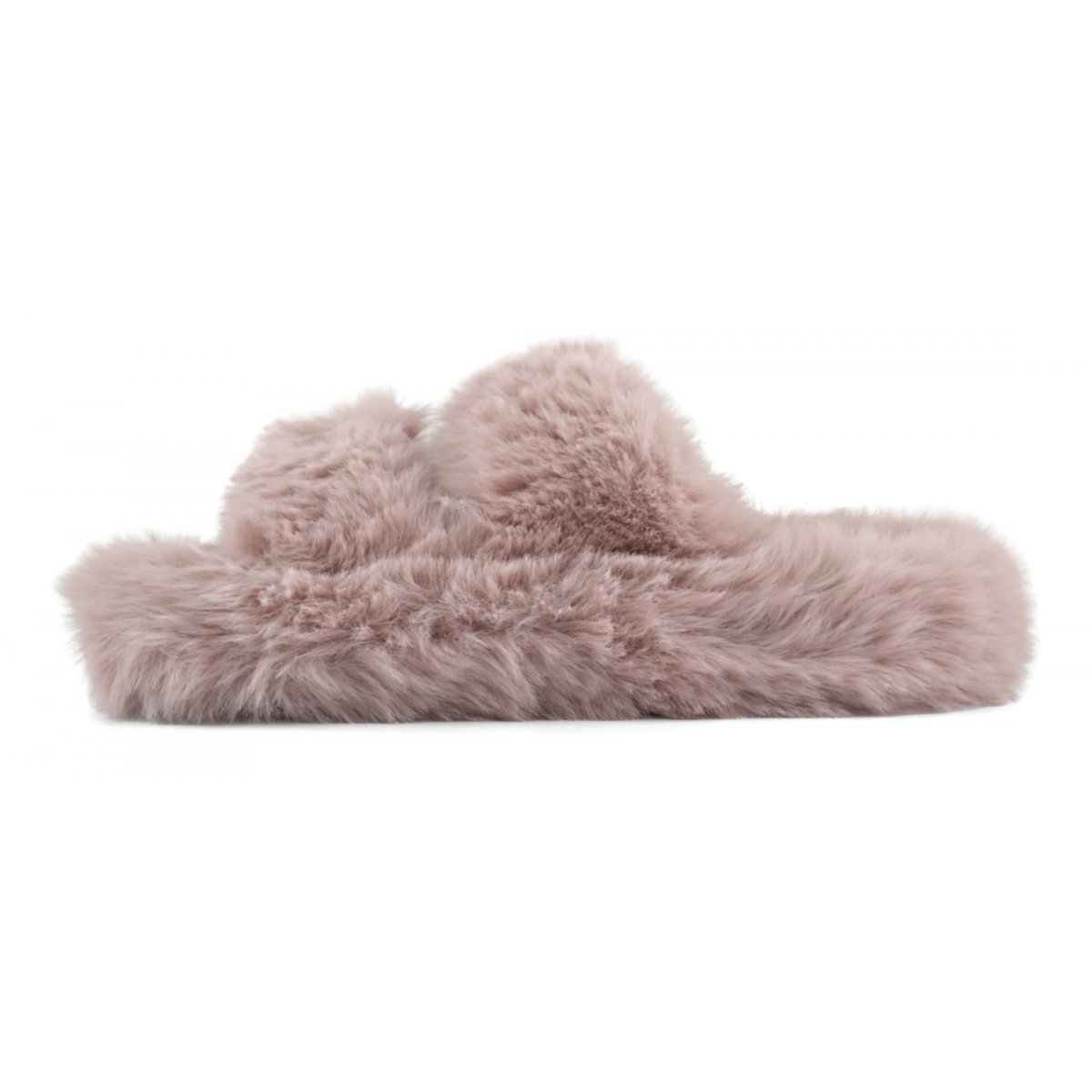 Chaussons ouverts façon mule en fourrure