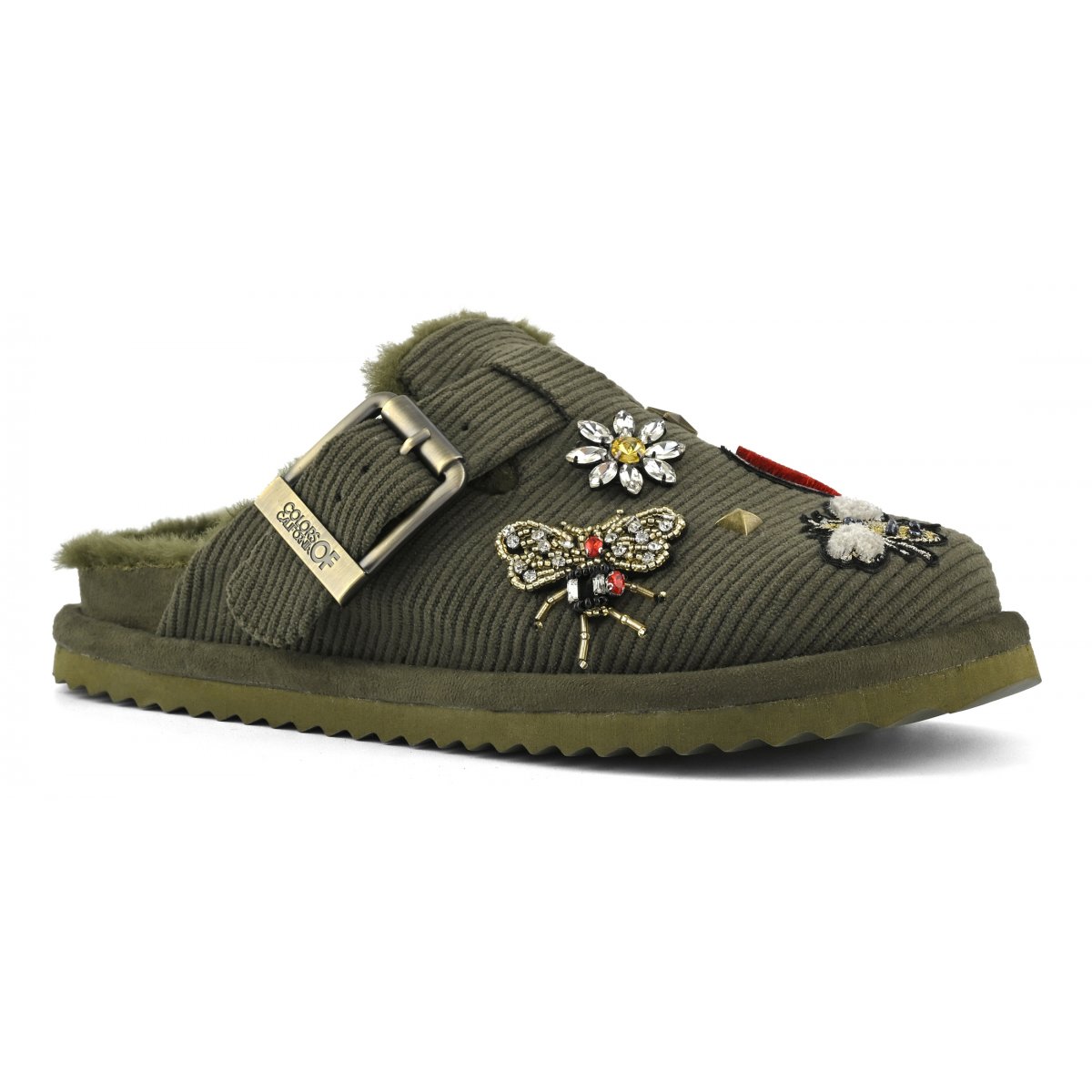 Sabot en velours côtelé avec patch