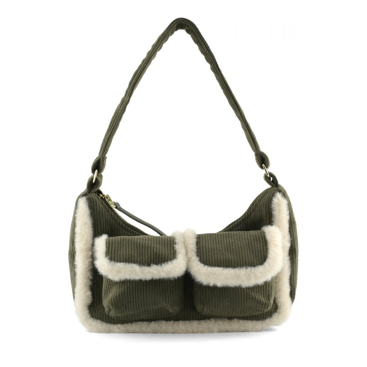 Mini corduroy sherpa bag