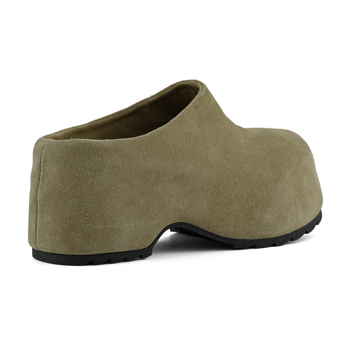 Cow suede clog