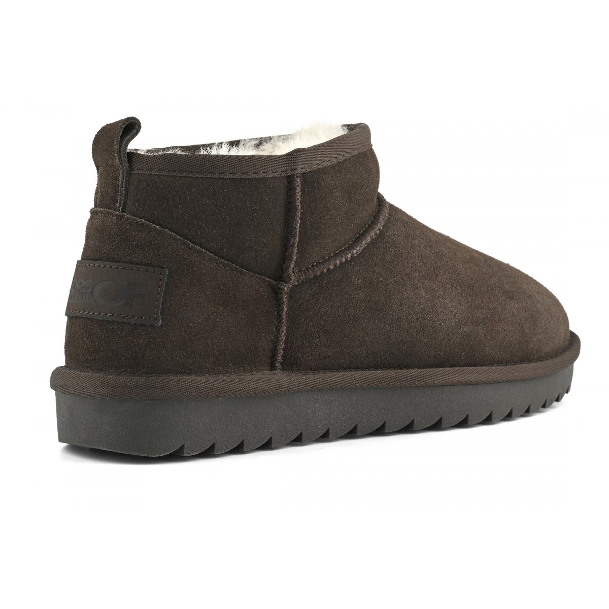 Botte courte en peau de mouton et daim