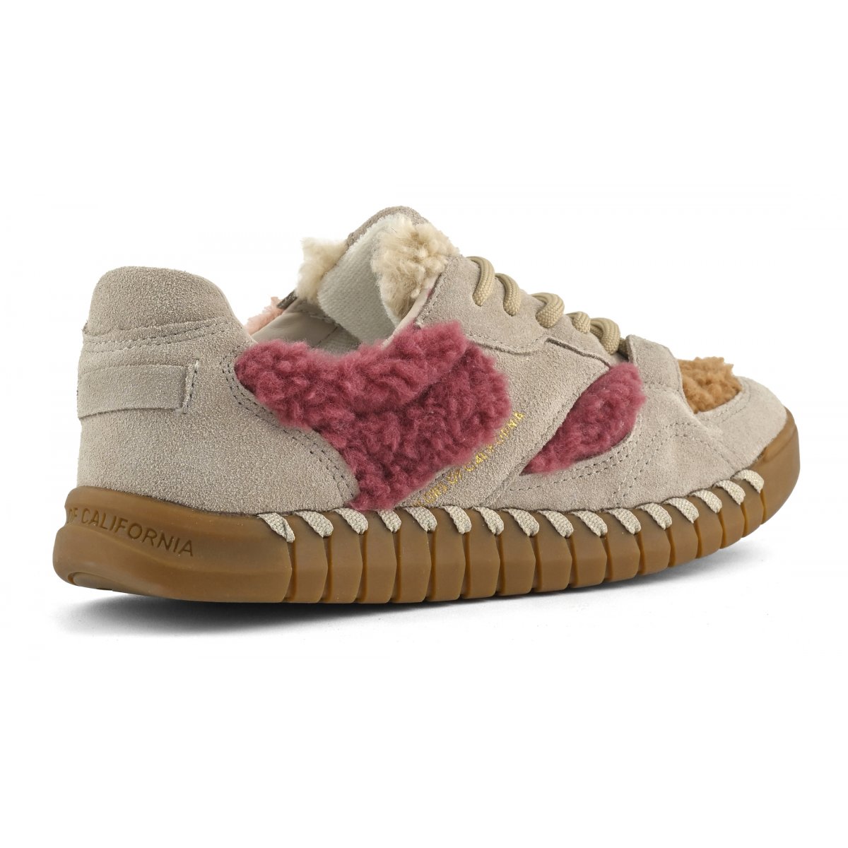 Baskets en daim et fourrure teddy