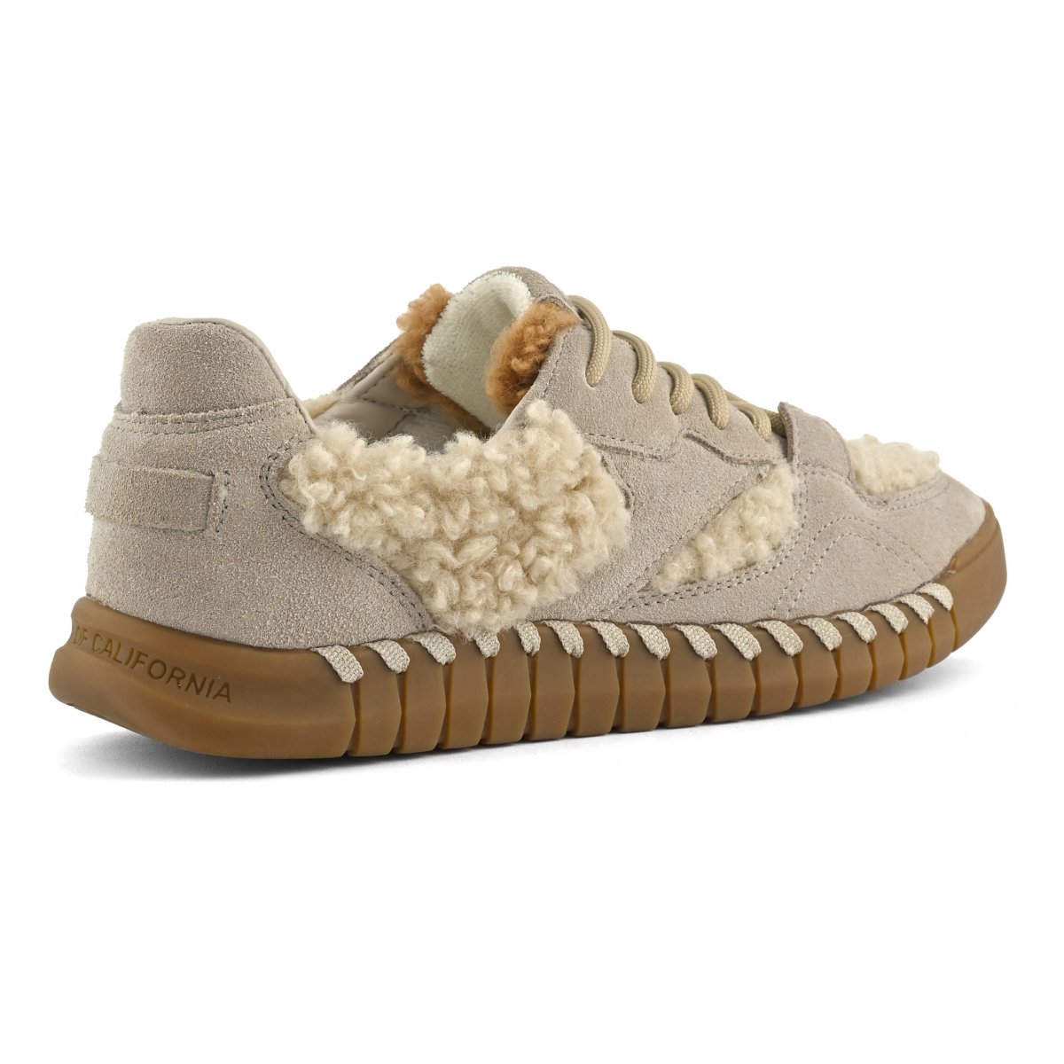 Baskets en daim et fourrure teddy