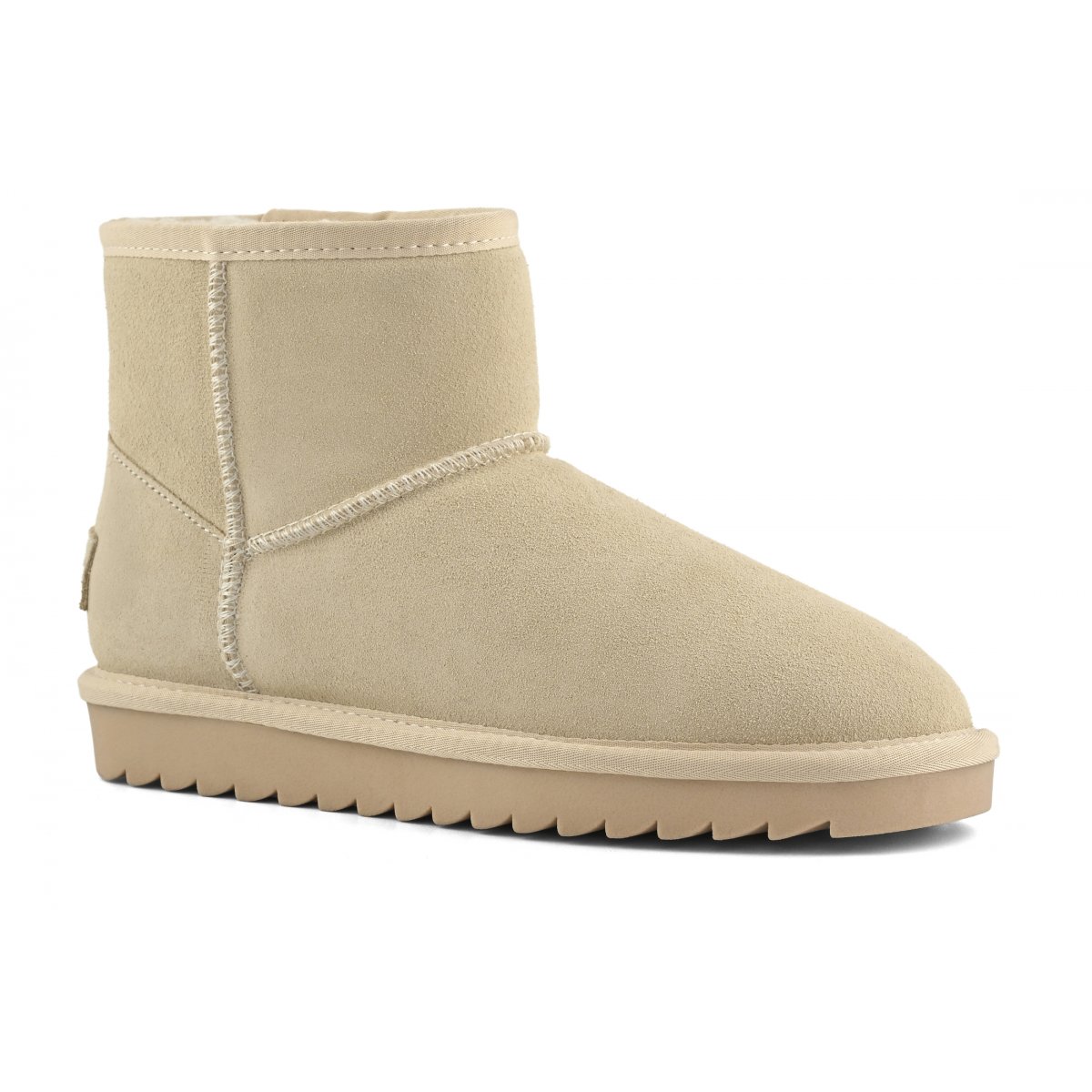 Bottines en cuir suédé