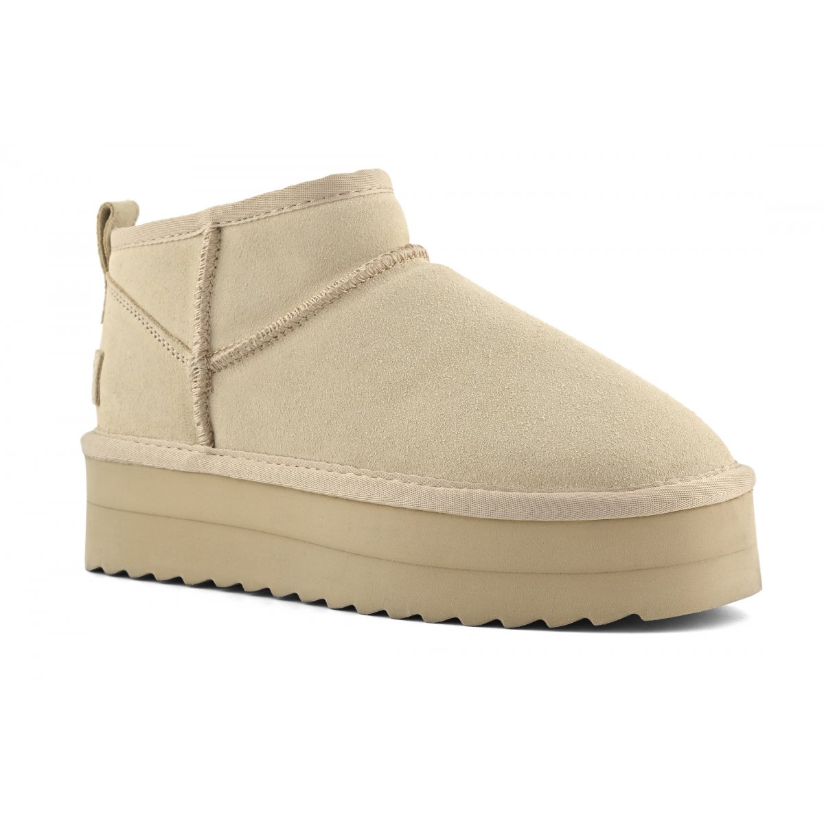 Bottines plateforme en cuir suédé