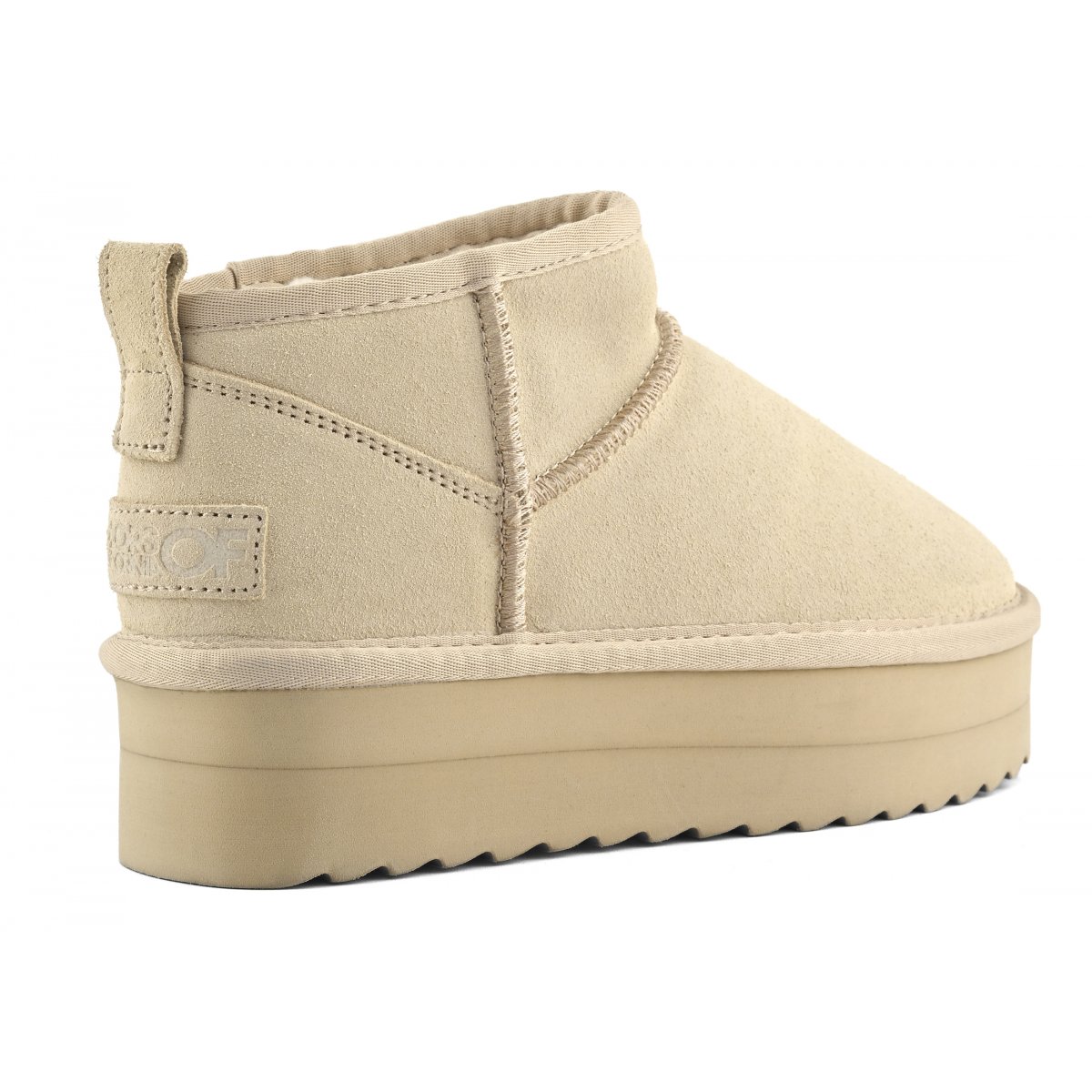 Bottines plateforme en cuir suédé