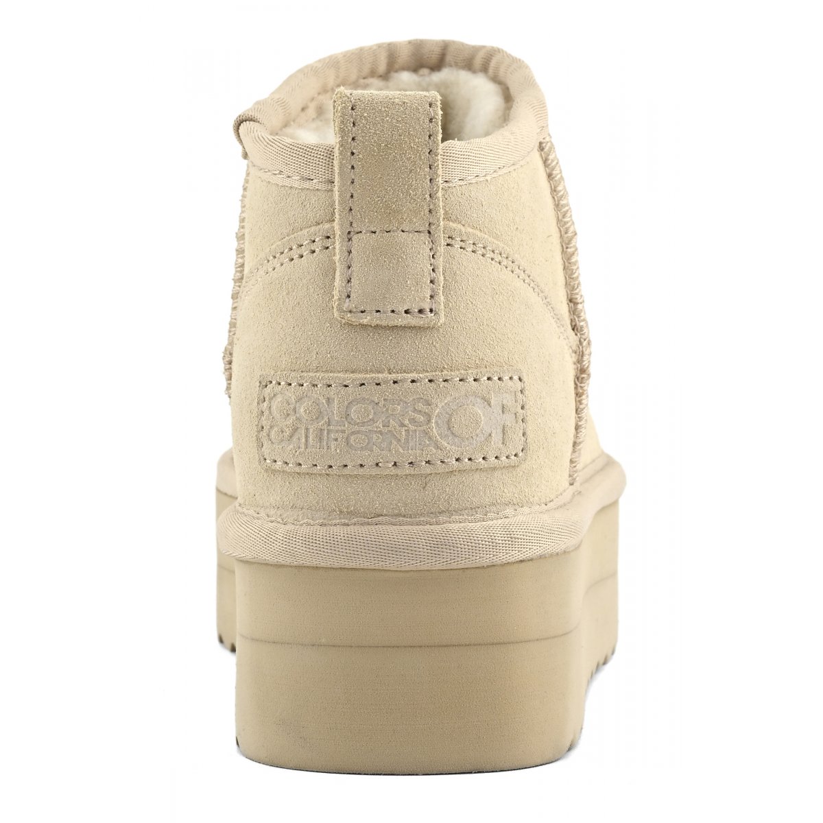 Bottines plateforme en cuir suédé