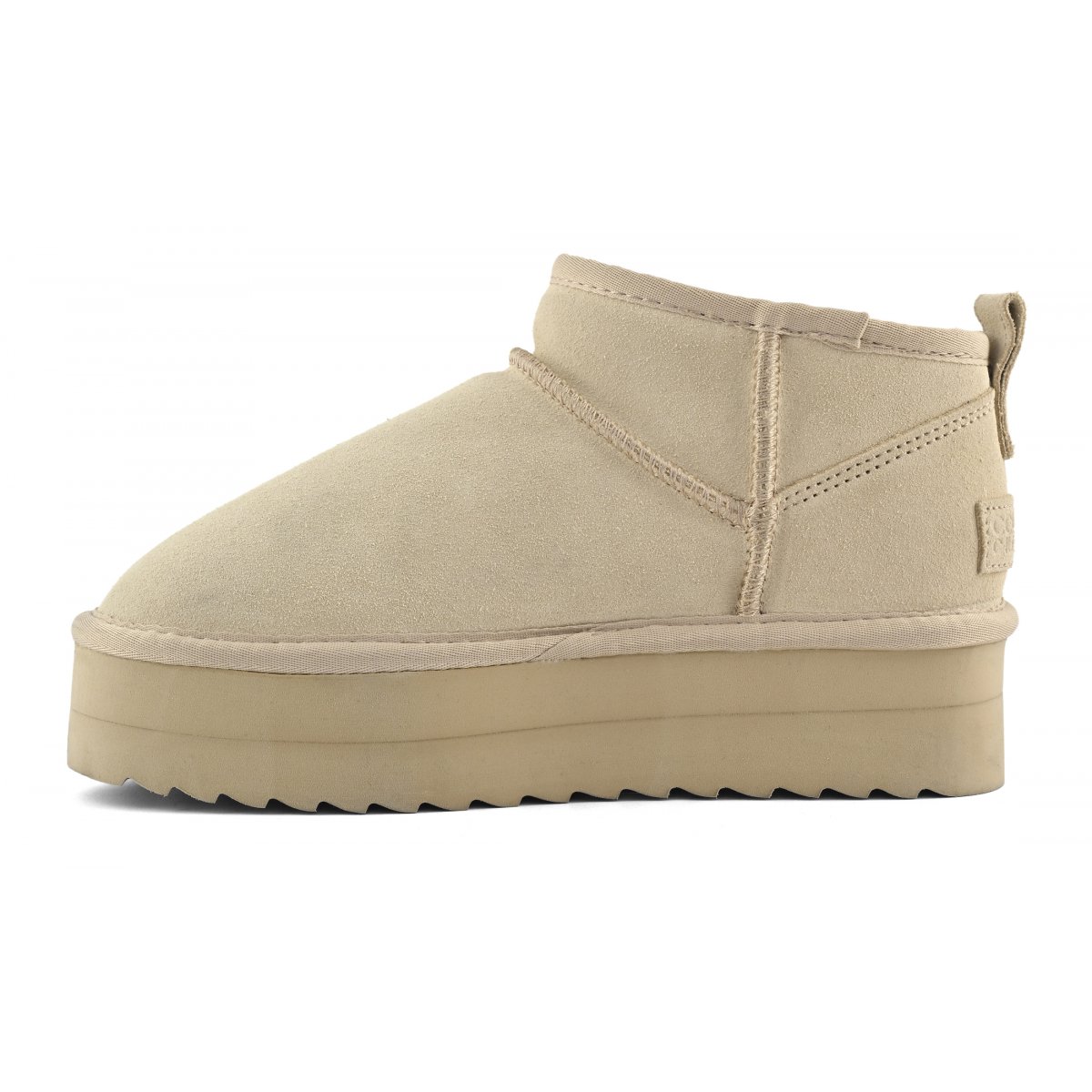 Bottines plateforme en cuir suédé