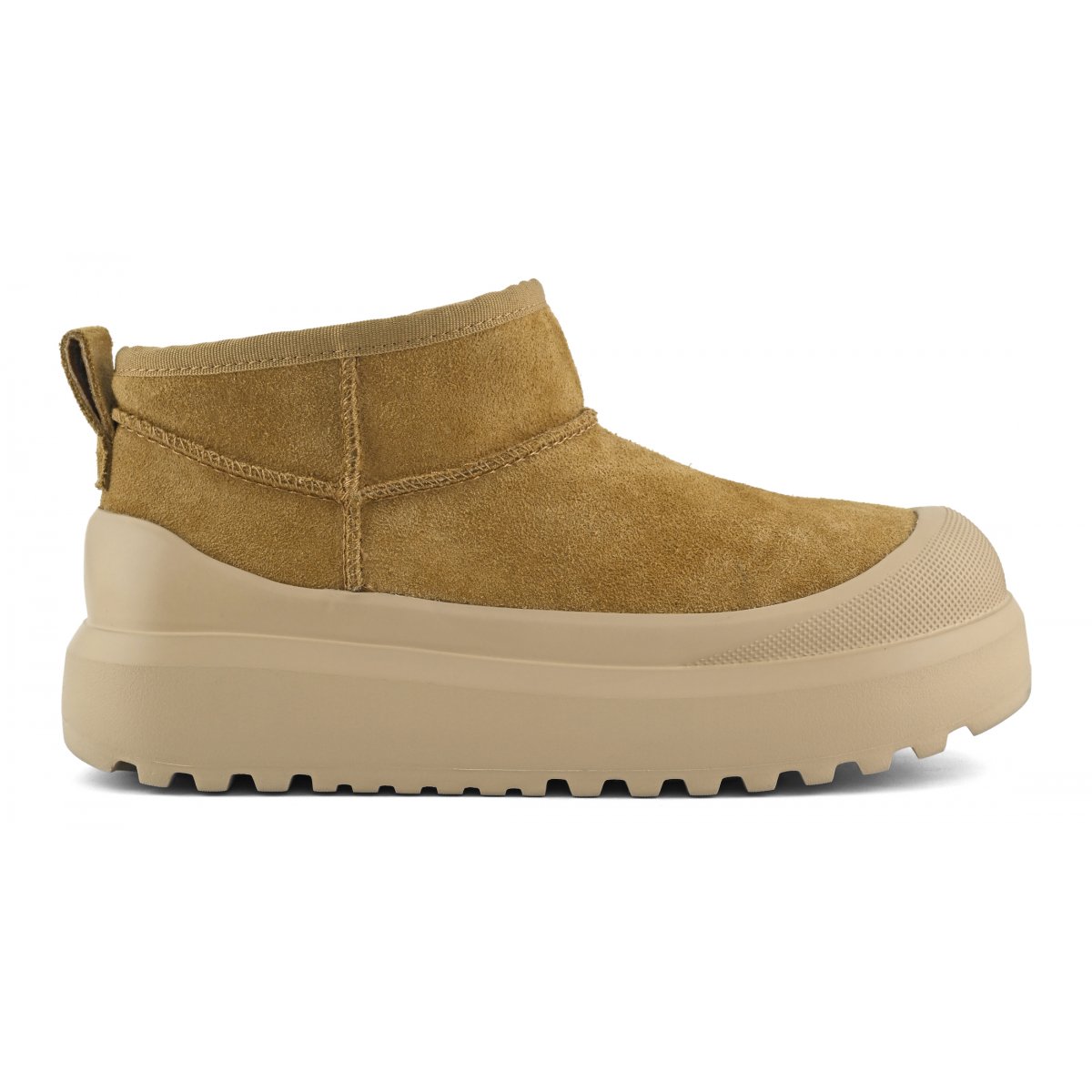 Bottes en daim à semelle monobloc