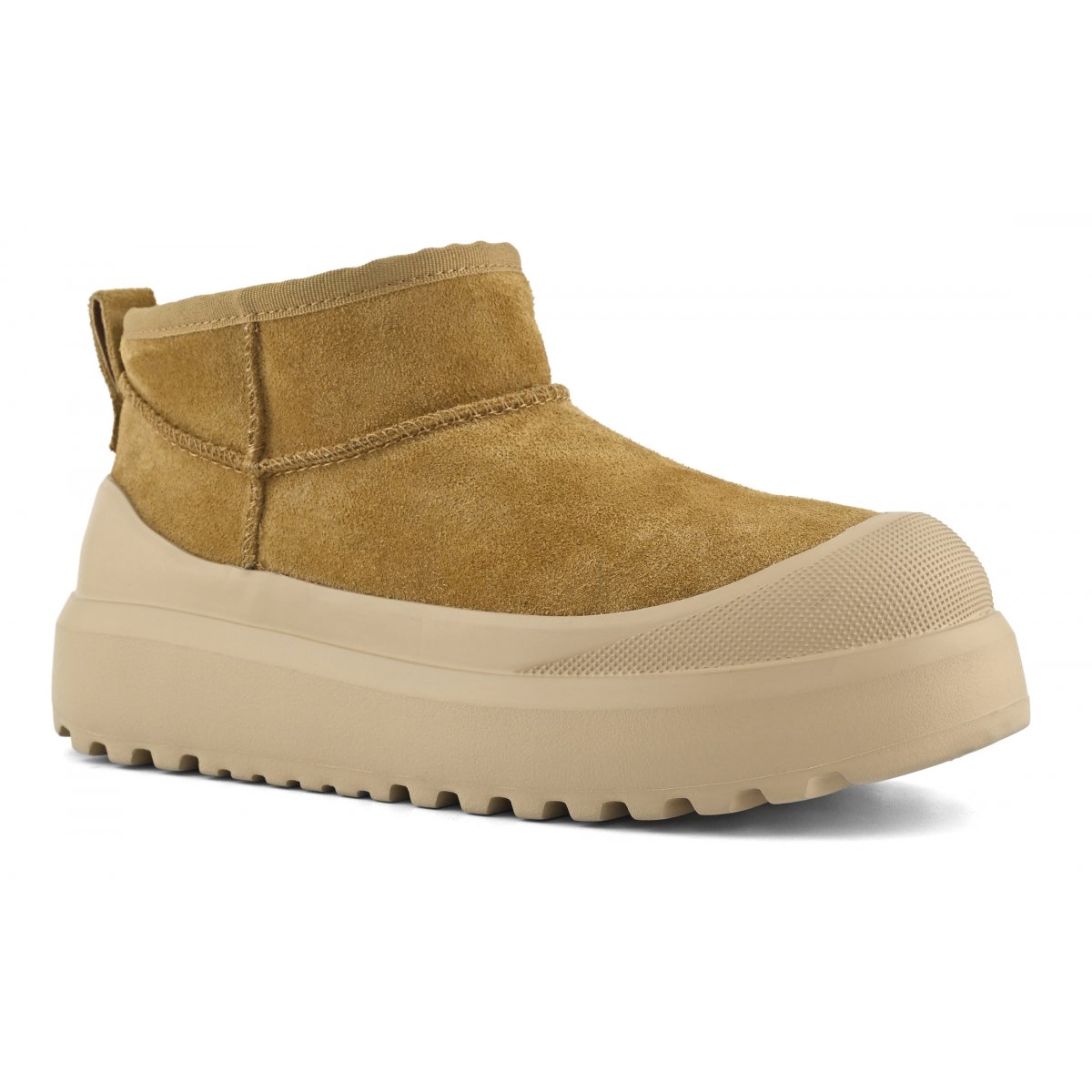 Bottes en daim à semelle monobloc