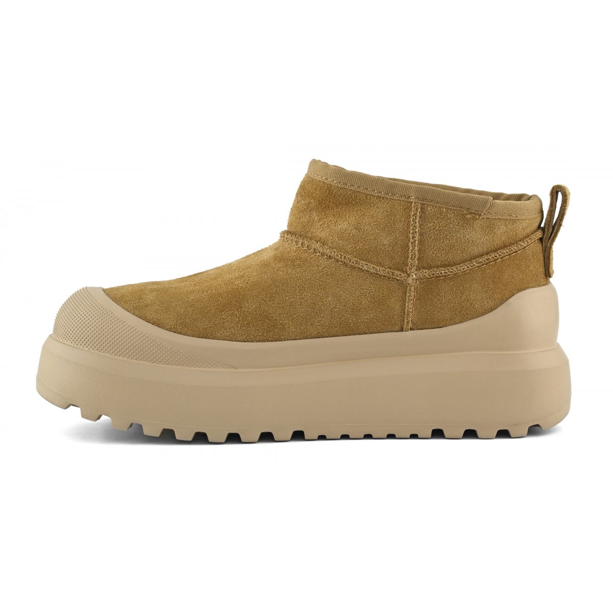 Bottes en daim à semelle monobloc