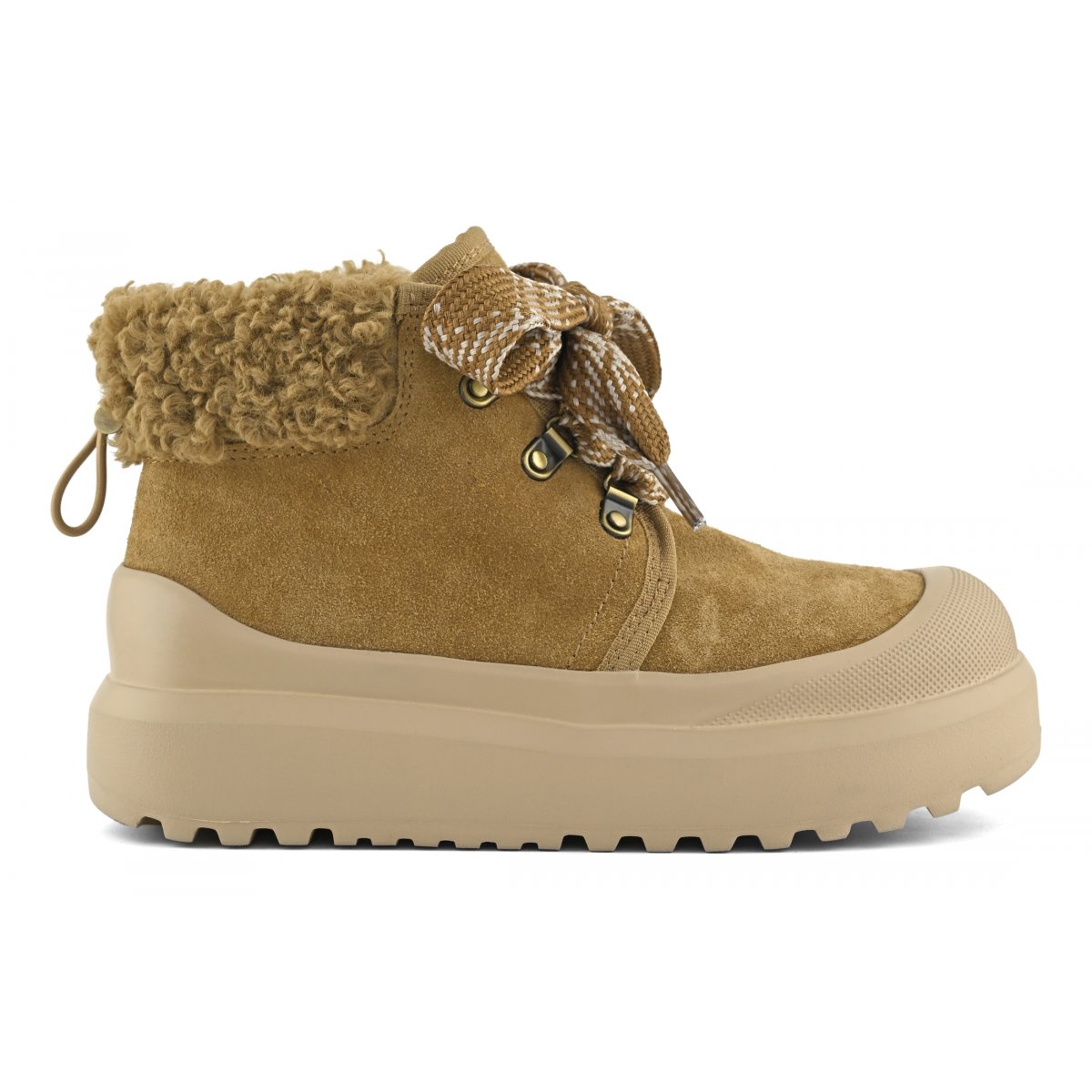 Bottes à lacets à semelle monobloc