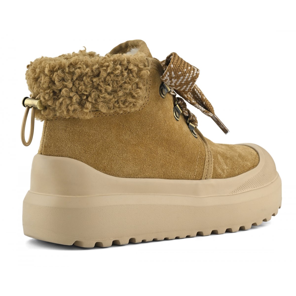 Bottes à lacets à semelle monobloc