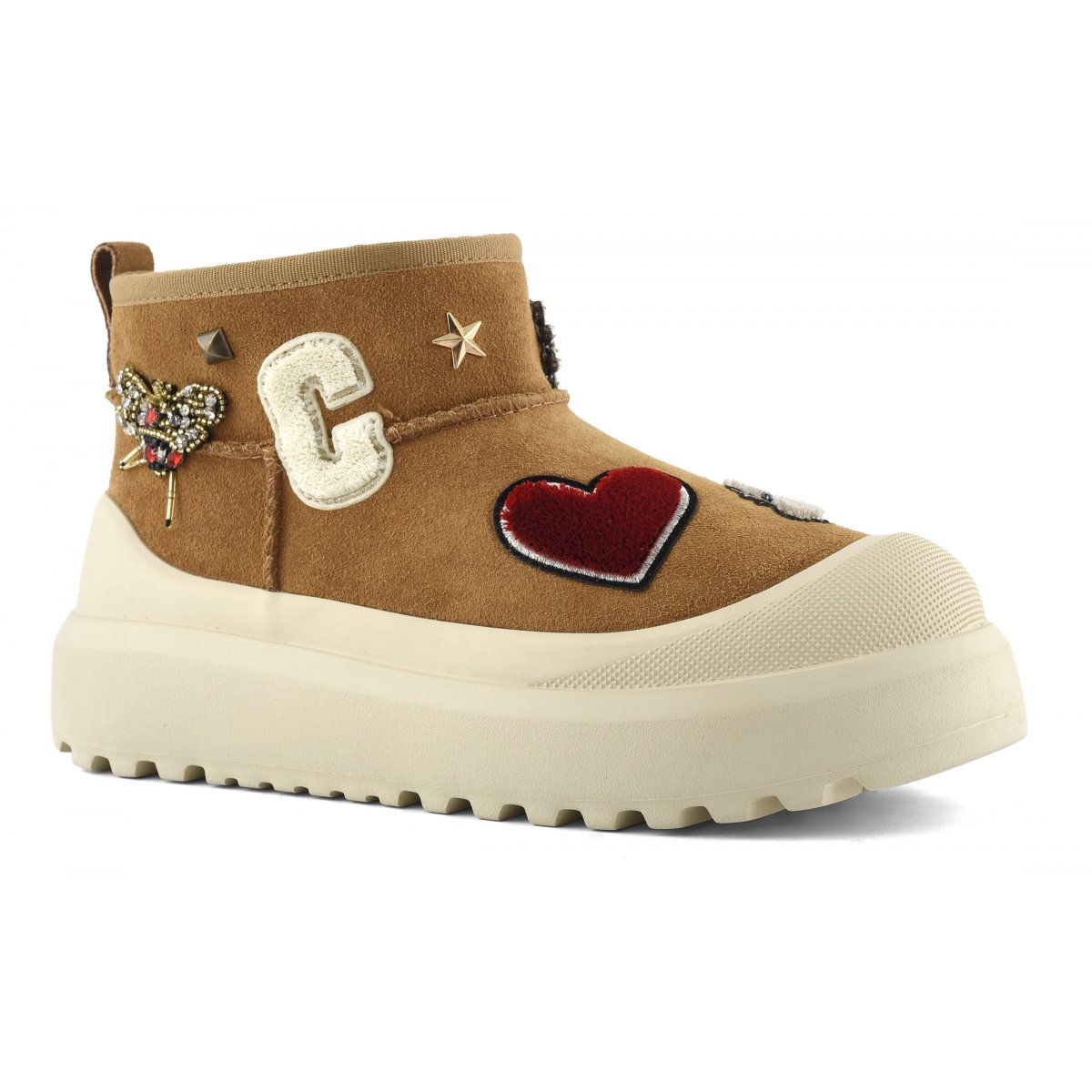 Eggy suede and patches