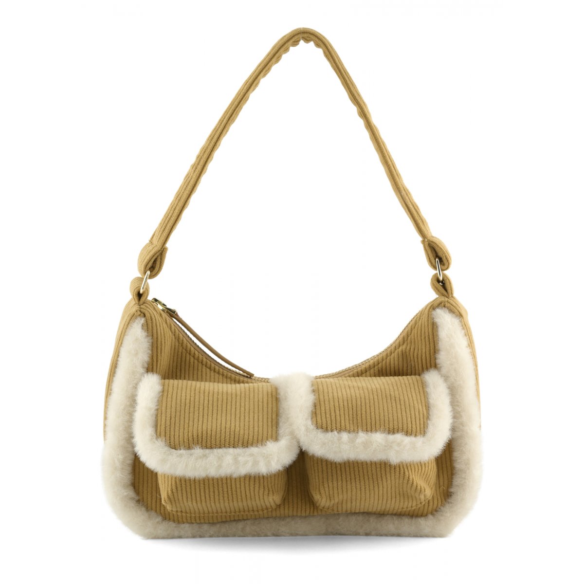 Mini corduroy sherpa bag