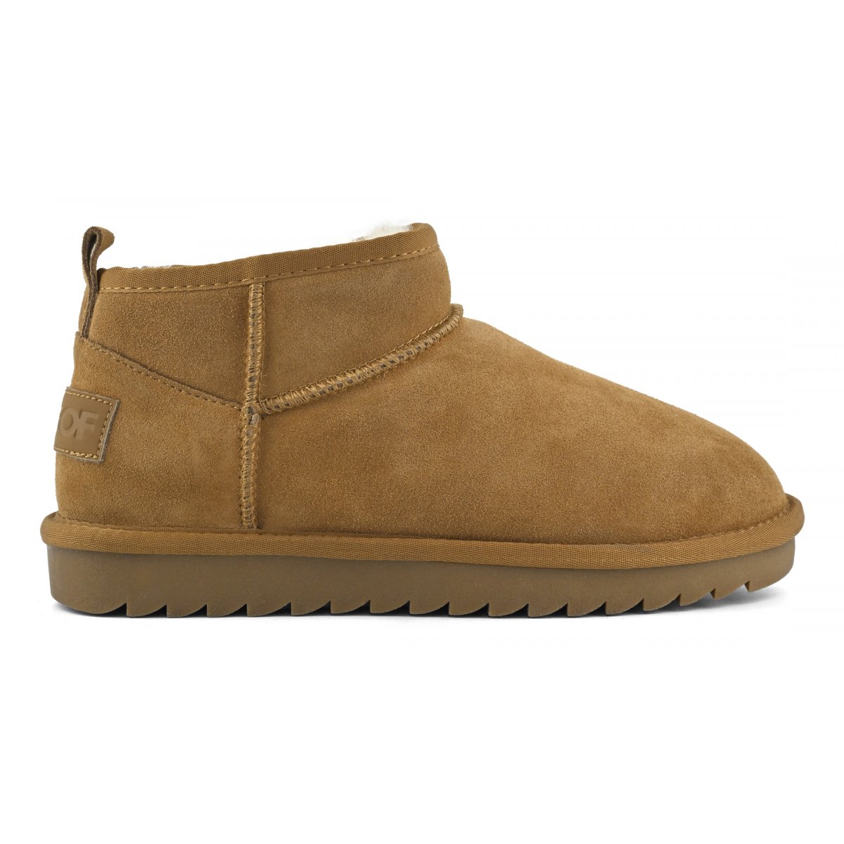 Botte courte en peau de mouton et daim