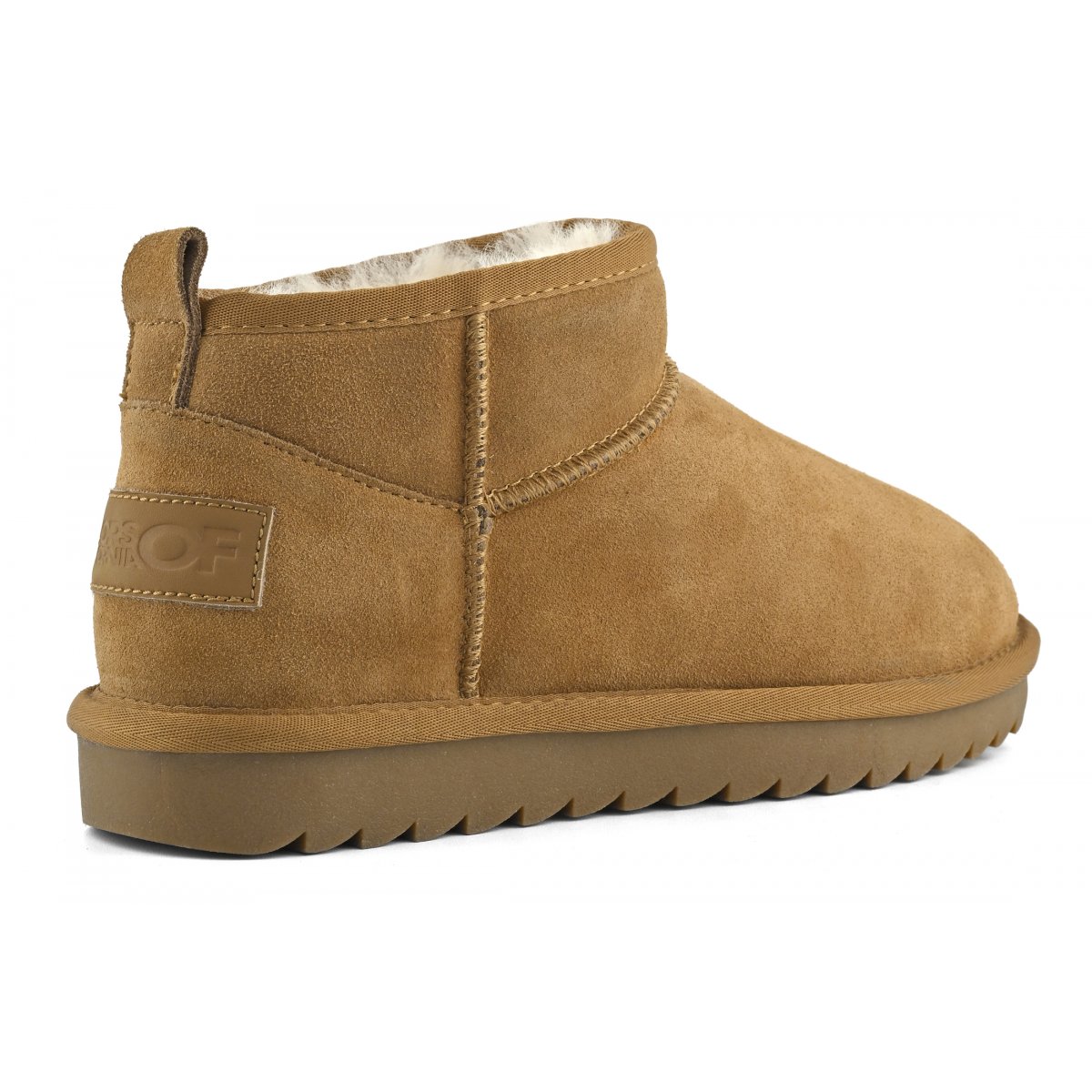 Botte courte en peau de mouton et daim