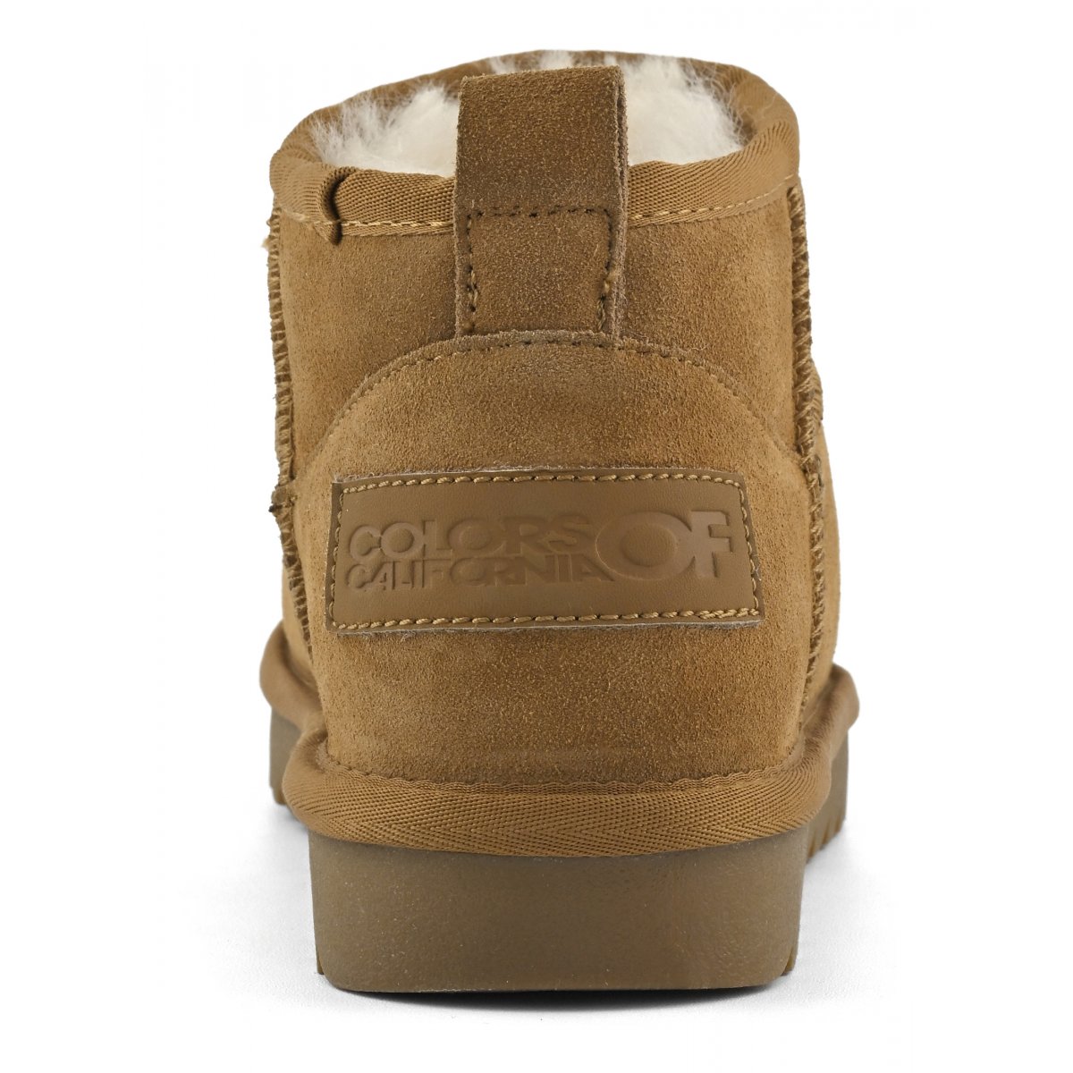 Botte courte en peau de mouton et daim