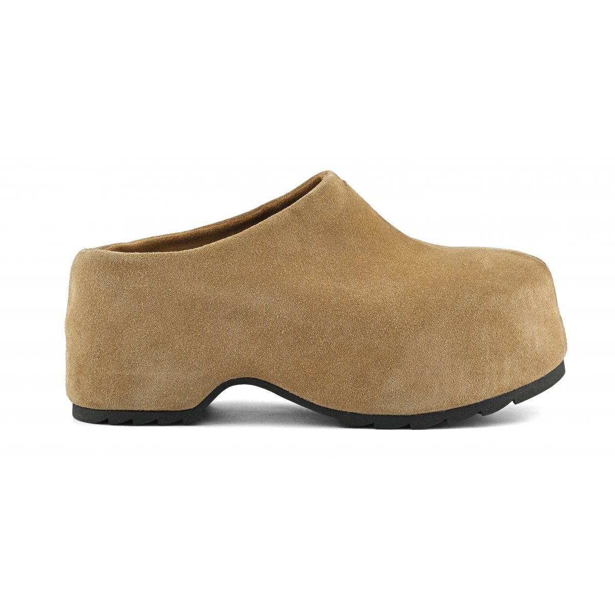Cow suede clog
