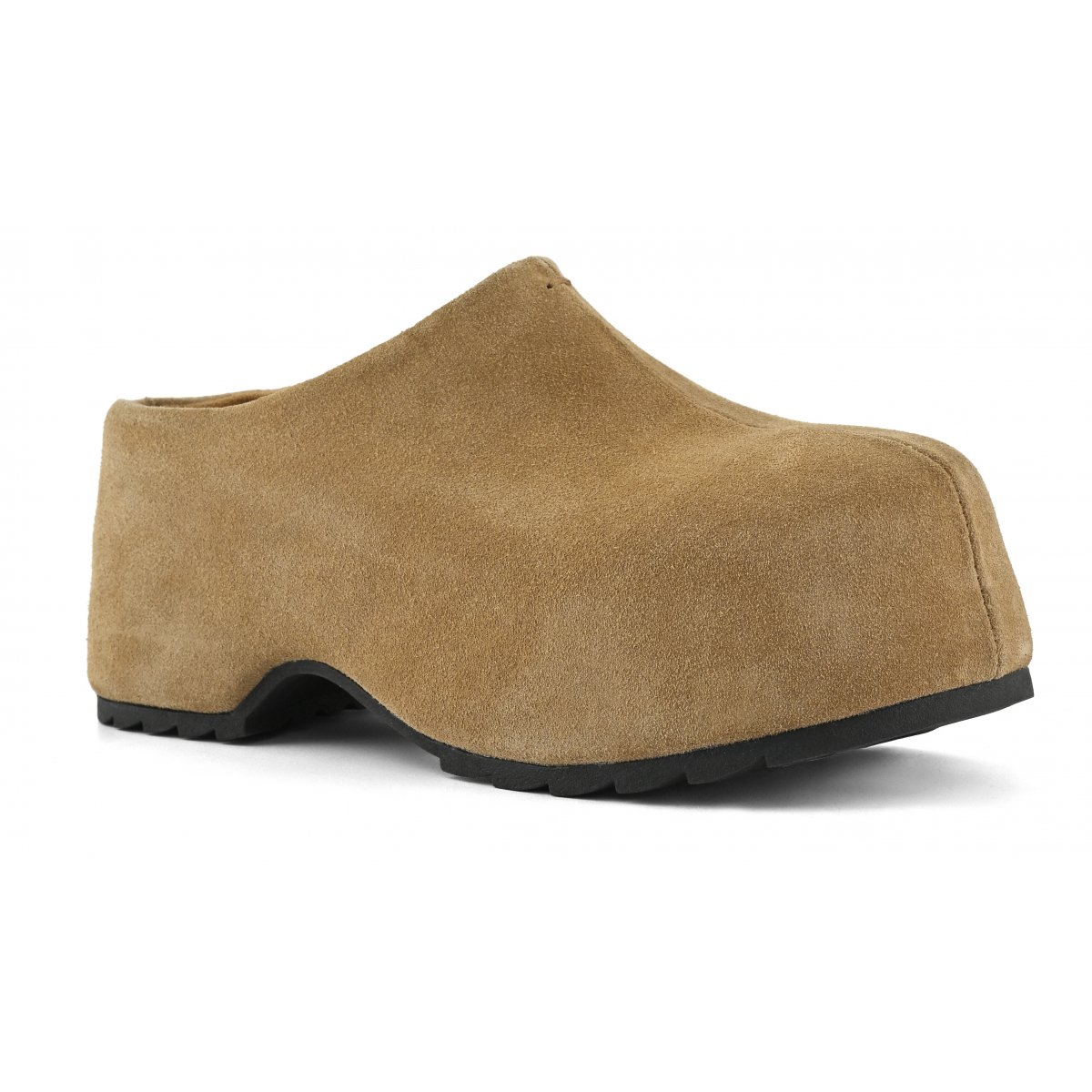 Cow suede clog