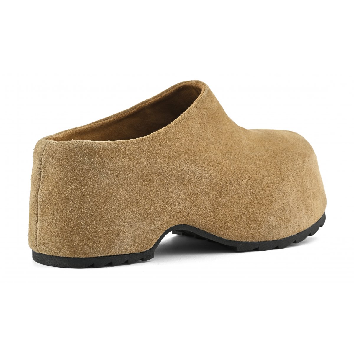 Cow suede clog