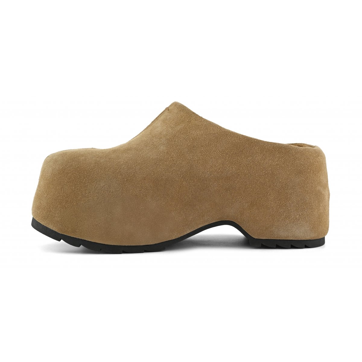 Cow suede clog