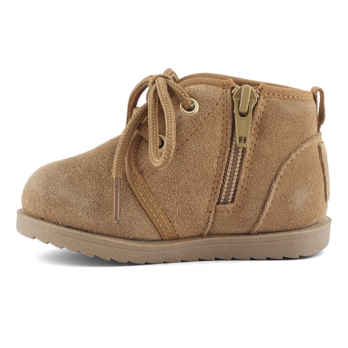 Laced boot in suede