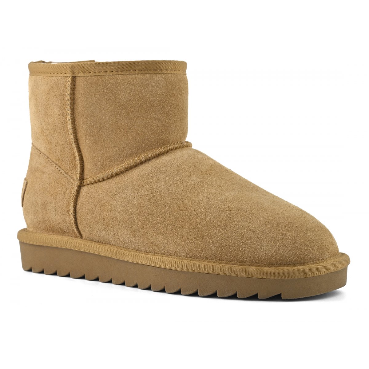 Bottines en cuir suédé