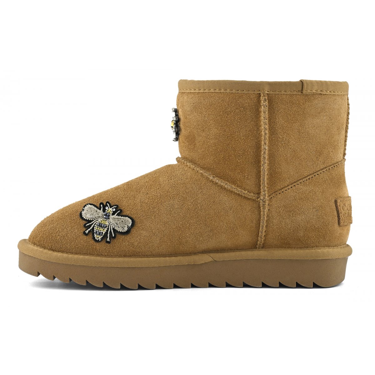 Botte d'hiver en daim avec patch