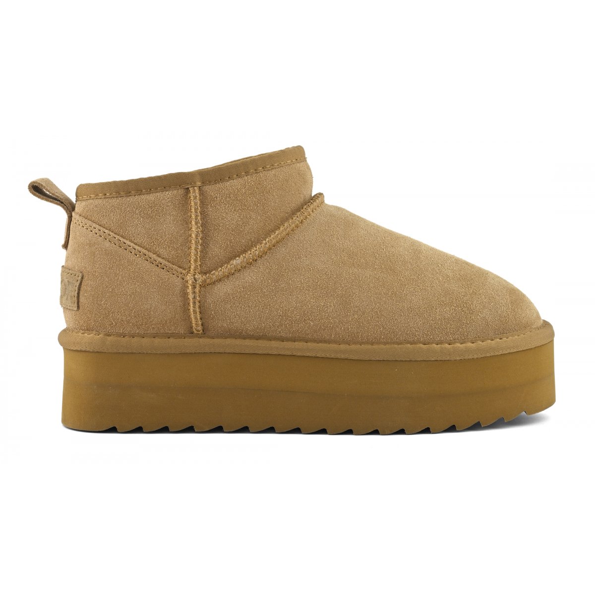 Bottines plateforme en cuir suédé
