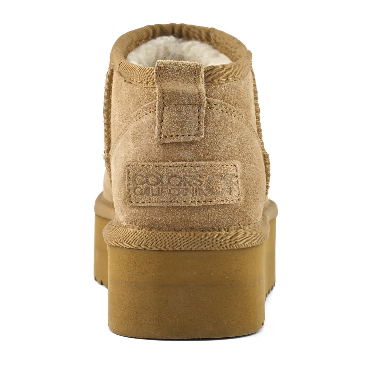 Bottines plateforme en cuir suédé
