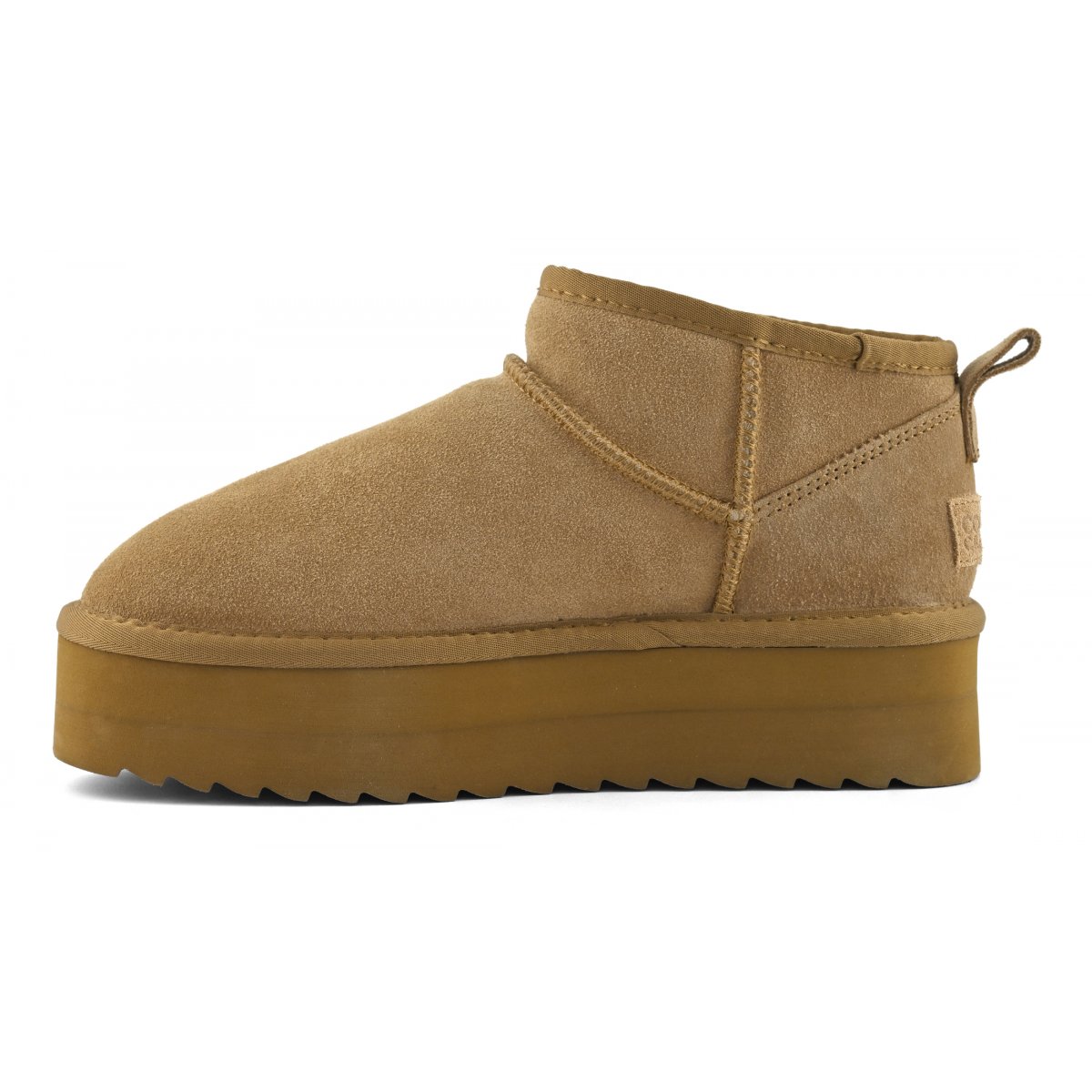 Bottines plateforme en cuir suédé