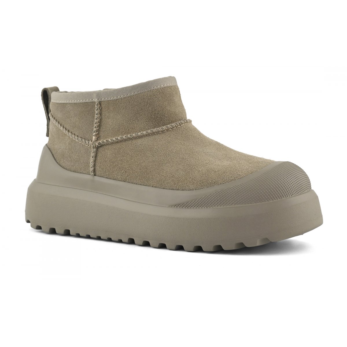 Bottes en daim à semelle monobloc