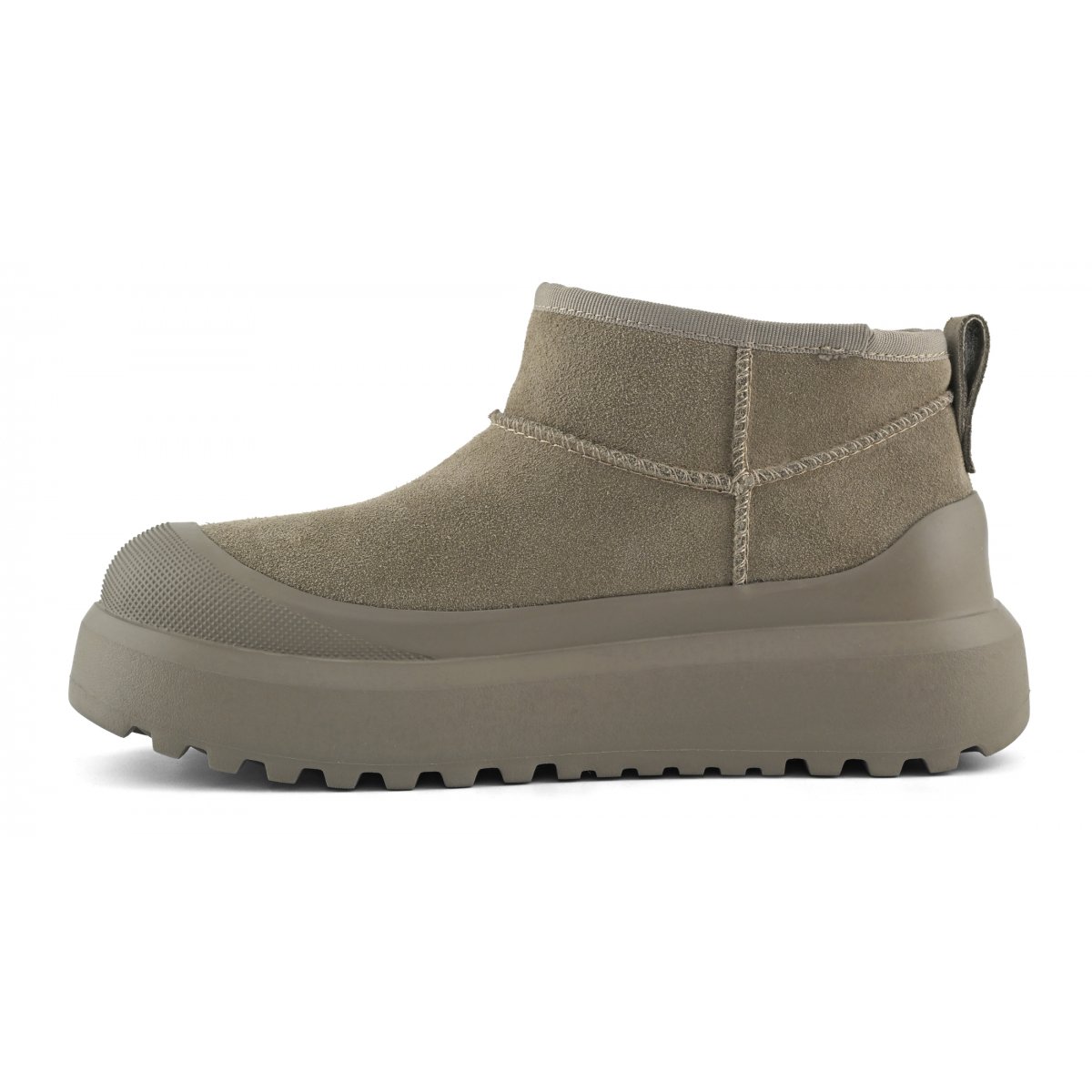 Bottes en daim à semelle monobloc