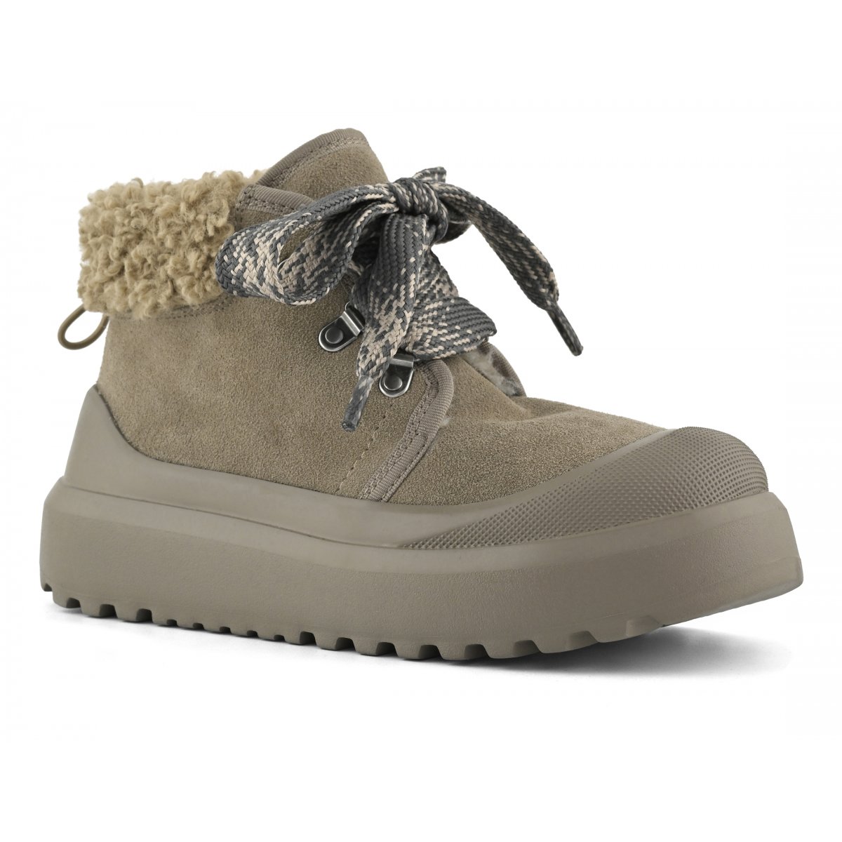 Bottes à lacets à semelle monobloc