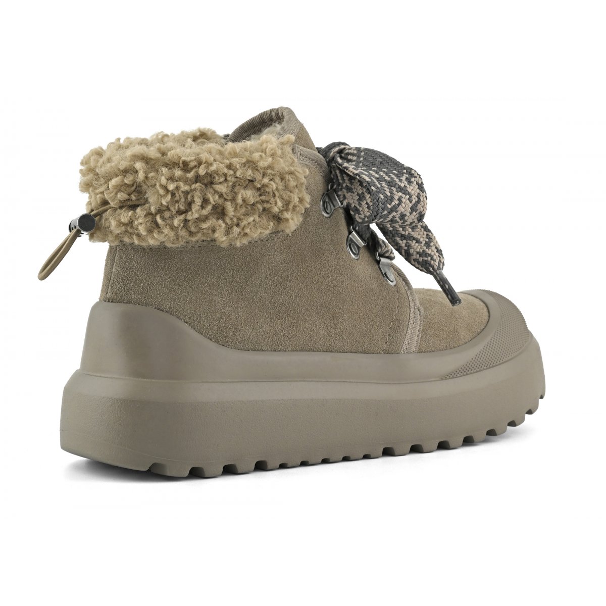 Bottes à lacets à semelle monobloc