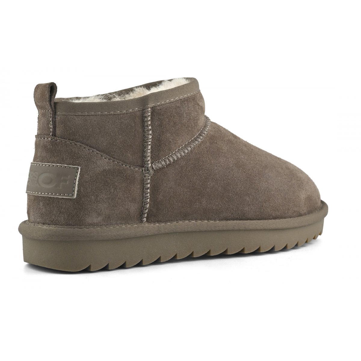 Botte courte en peau de mouton et daim