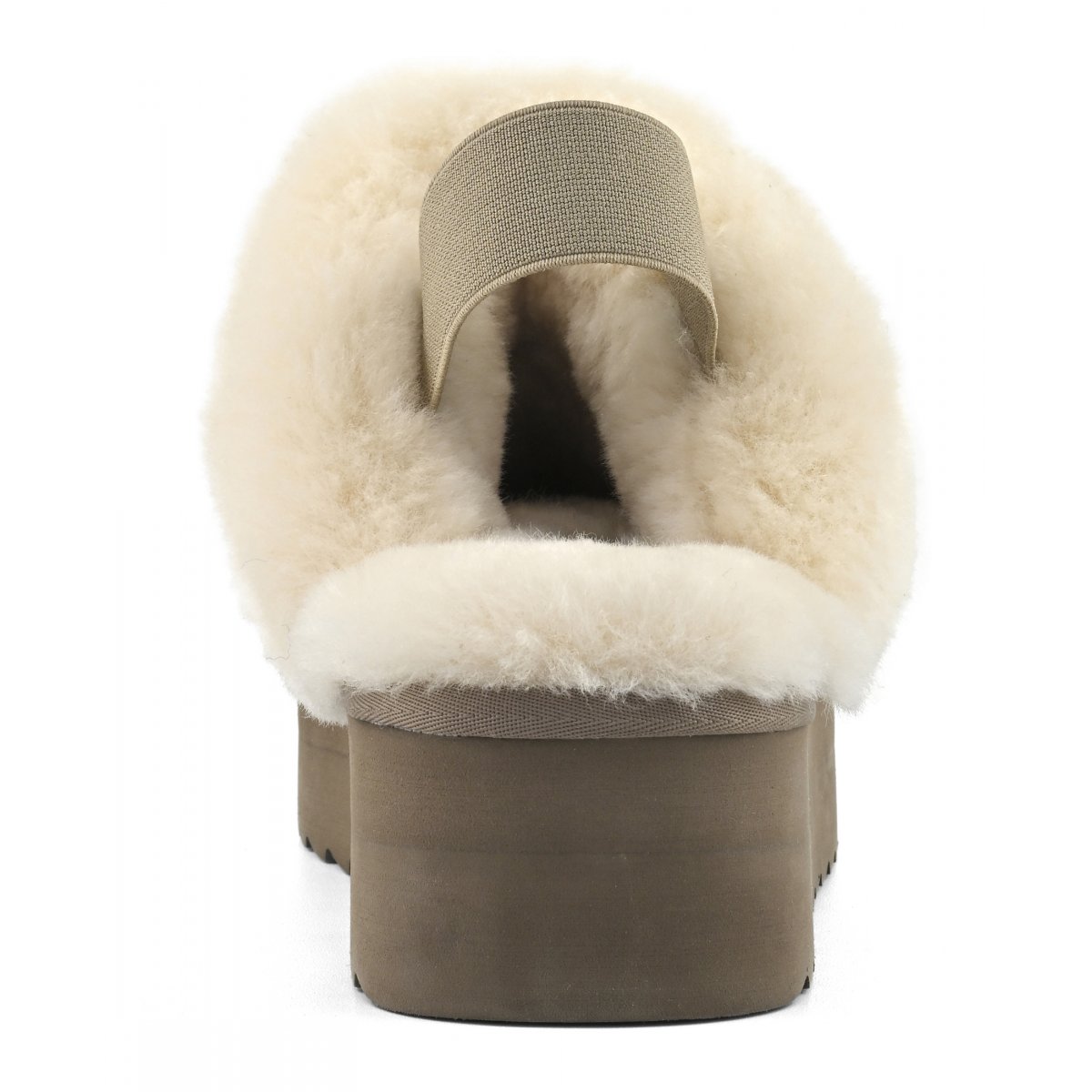 Chaussons à plateforme en peau de mouton