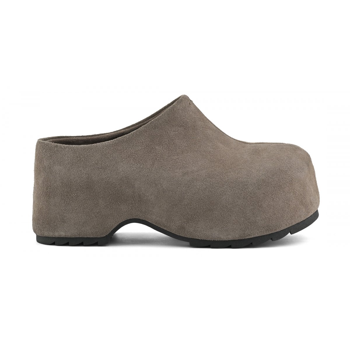 Cow suede clog