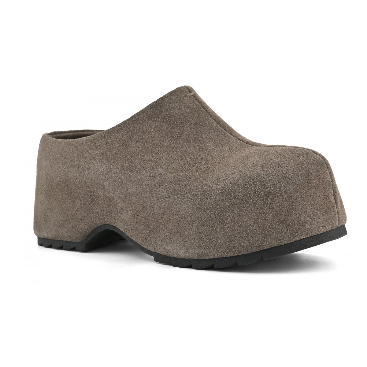 Cow suede clog