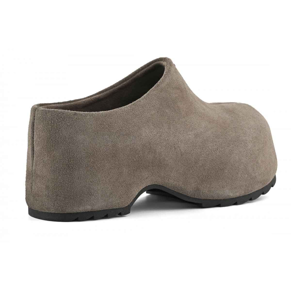 Cow suede clog