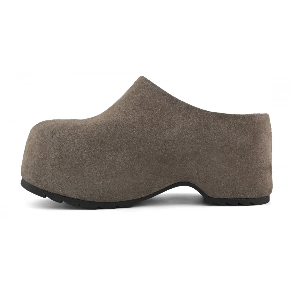 Cow suede clog