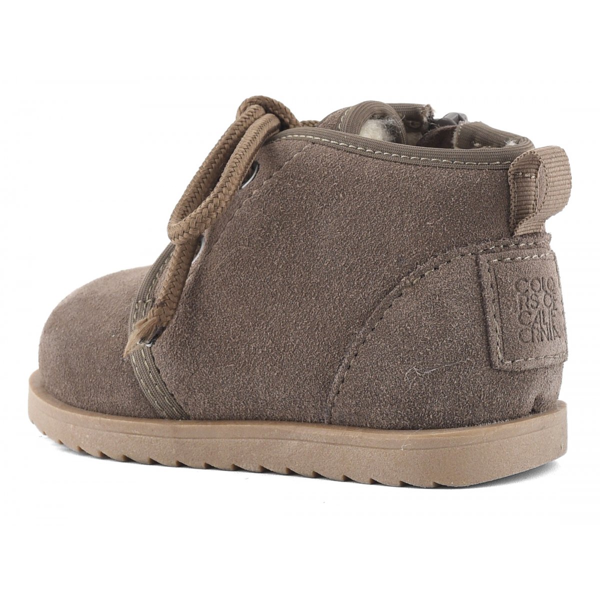 Laced boot in suede