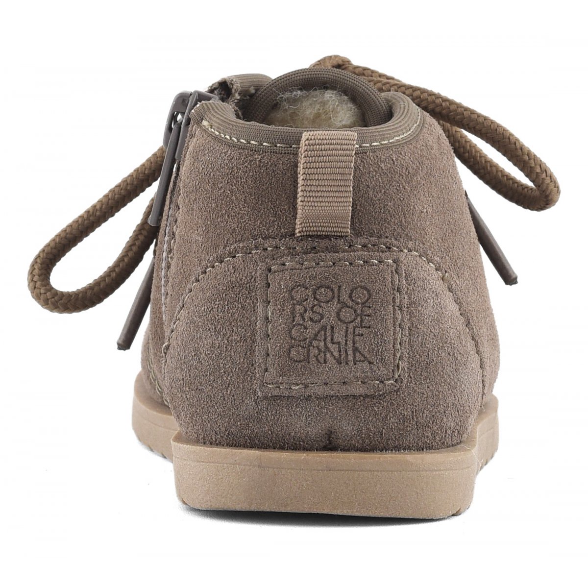 Laced boot in suede